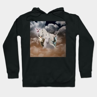 Wonderful wild animals, wolves and unicorns Hoodie